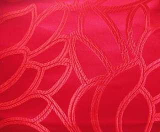 1y Silk Tapestry Satin Brocade Fabric red color  