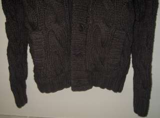 NEW Abercrombie & Fitch Mens Northside Trail Wool Sweater Dark Brown 