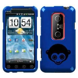  HTC EVO 3D BLACK MONKEY ON A BLUE HARD CASE COVER 