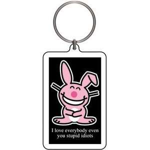   love everybody even you stupid idiots Lucite Key Chain Toys & Games