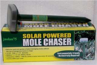 NEW Solar Mole Gopher Vole Pest Rodent Chaser Repeller  