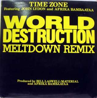 time zone world destruction label celluloid records format 33 rpm 12 