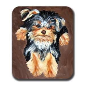 Yorkshire Terrier Yorkie Pup Dog Art Mouse Pad