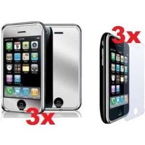   3x) Mirror Screen Protector Film Covers for iPhone 3G/3GS Electronics