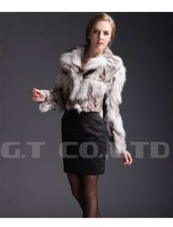 0210 women Fox fur coat coats jacket outwear garment dress for winter 