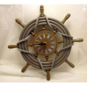  Collections 21714 Ships Wheel Wall Clock 