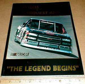   Nascar truck Las Vegas NV Motor speedway 1996 racing program nm new