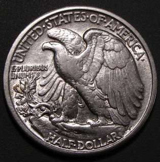 1929 D WALKING LIBERTY HALF AU+  