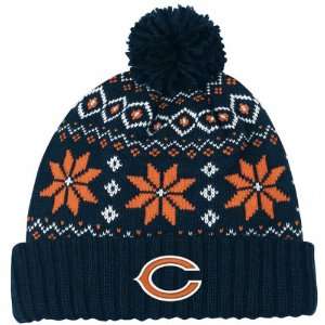   Bears Womens Reebok Chunky Pom Cuffed Knit Hat