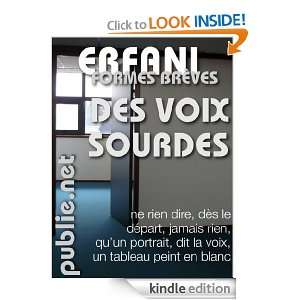   Voix sourdes (French Edition) Amin Erfani  Kindle Store