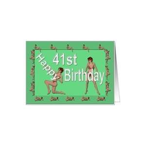 41st Birthday Pin Up Girls, Green Card Toys & Games