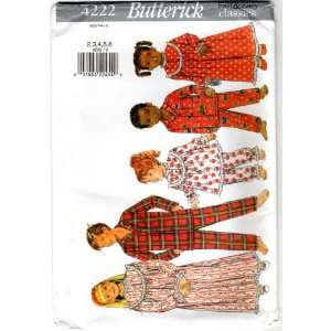   Butterick Childrens Pajamas #4222 (Sizes 2 6) Arts, Crafts & Sewing