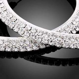ARINNA Swarovski Crystal hoop huggie Fashion Earrings  