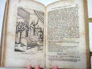 1800s antique GERMAN BIBLE HISTORY abraham bergy CLASP  