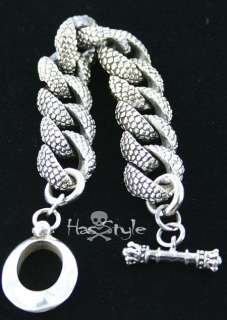 King Baby Studio Mens SNAKE Link Bracelet NEW 925  
