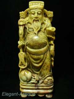lucky 11.2Shoushan Stone wealth immortal statue T1089  