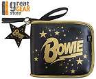   Bowie Gold Lightning Logo Zip Up CD Wallet   Holds 28 Discs [New