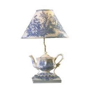  Blue Toile Teapot Lamp