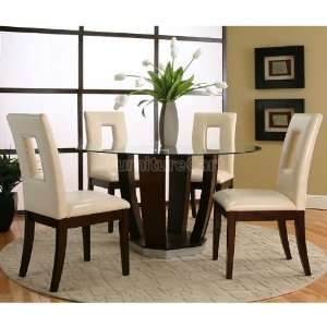   Dinette with Ivory Vinyl Chairs 45133 41 47 iv set