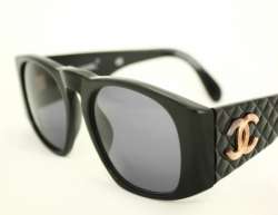 ALE  CHANEL Sunglasses Black Matelasse 01450 94305 in Case Shades 