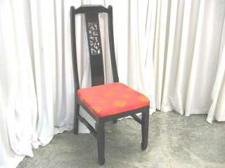Very Nice Asian Chinoiserie Oriental Laquer Side Chair  