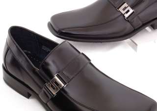   Shoes Buckle Loafers Slip On Black Dressy Free Shoe Horn NEW  