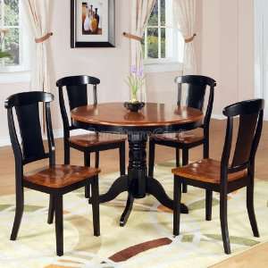  World Imports Two Tone Round 5 Piece Dinette 4816