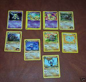 Lot of 9 collectible pokemon cards Machop & more  