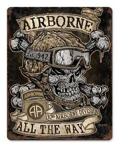 82nd Airborne Division US Army military metal sign  
