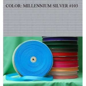   GROSGRAIN RIBBON Millennium Silver #103 2 1/4~USA 