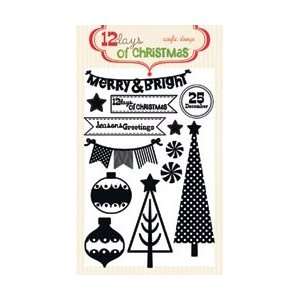 My Minds Eye 12 Days Of Christmas Clear Acrylic Stamps; 3 Items/Order 