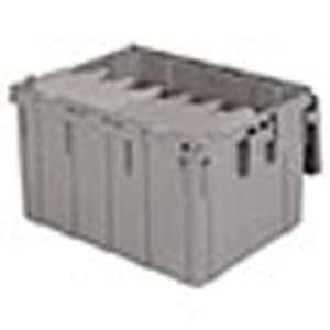  Attached Lid Container 28 1/2 Gallon, Grey, 1/Carton 