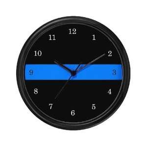 Black and Blue Police Wall Clock by 