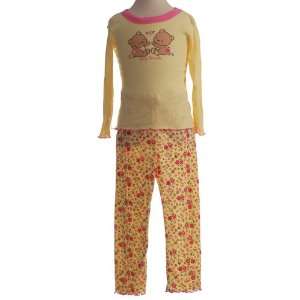  Yellow 2 Piece Long Sleeve Pajamas Sleepwear 12M 4T Royal Wear Baby