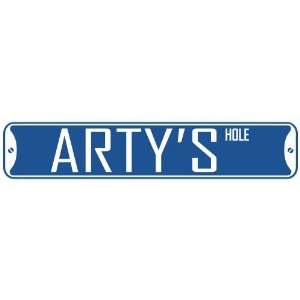   ARTY HOLE  STREET SIGN