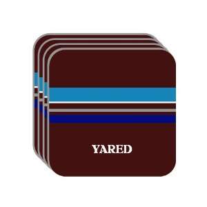 Personal Name Gift   YARED Set of 4 Mini Mousepad Coasters (blue 