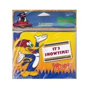 WOODY WOODPECKER Party Invitations & Envelopes ITS SHOWTIME (8 Count 