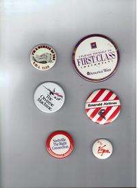 Older Airlines Button Lot (Emerald   Virgin   American)  