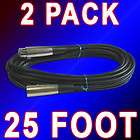 25 ft XLR Cables for JBL EON MACKIE powered speakers