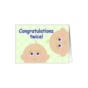  Baby Shower Congratulations for Twins Card Health 