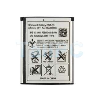 Battery BST 33 for Sony Ericsson K550i K790 K800 Z750  