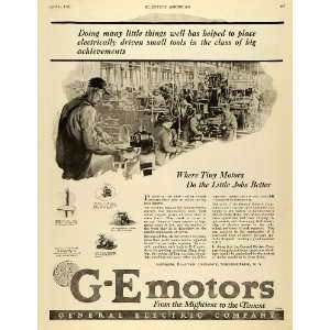 1920 Ad Production Line Factory Workers G E Motors General Electric Co 