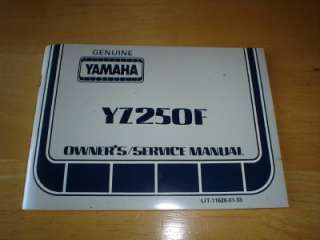 1979 Yamaha YZ250F Motorcycle Dirt Bike Owners Service Manual Vintage 
