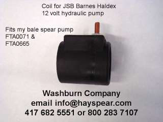 JSB Barnes Haldex 12 volt Hydraulic pump coil12 v  