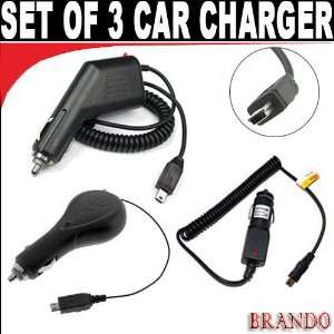  Set of 3 car chargers 1 Lg 1 Small 1 RETRACTABLE FOR For 