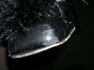 495 YSL YVES SAINT LAURENT black high heel shoe 37 7  