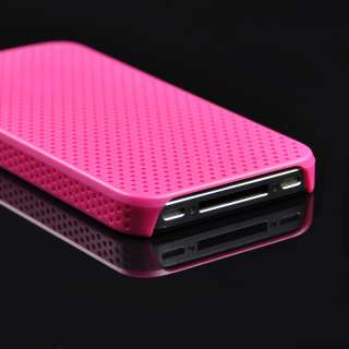 Ultra Thin 0.5mm Peachblow Net Flectional Protector Case for iPhone 4 