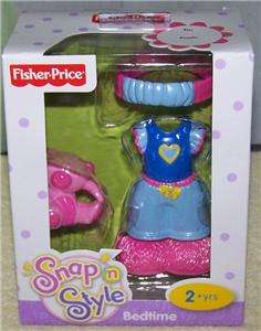 Fisher Price Snap n Style *Bedtime *Outfit New  