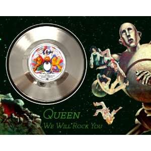  Queen We Will Rock You Framed Silver Record A3 