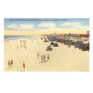 Beach, Jacksonville, Florida Premium Giclee Poster Print, 12x16 